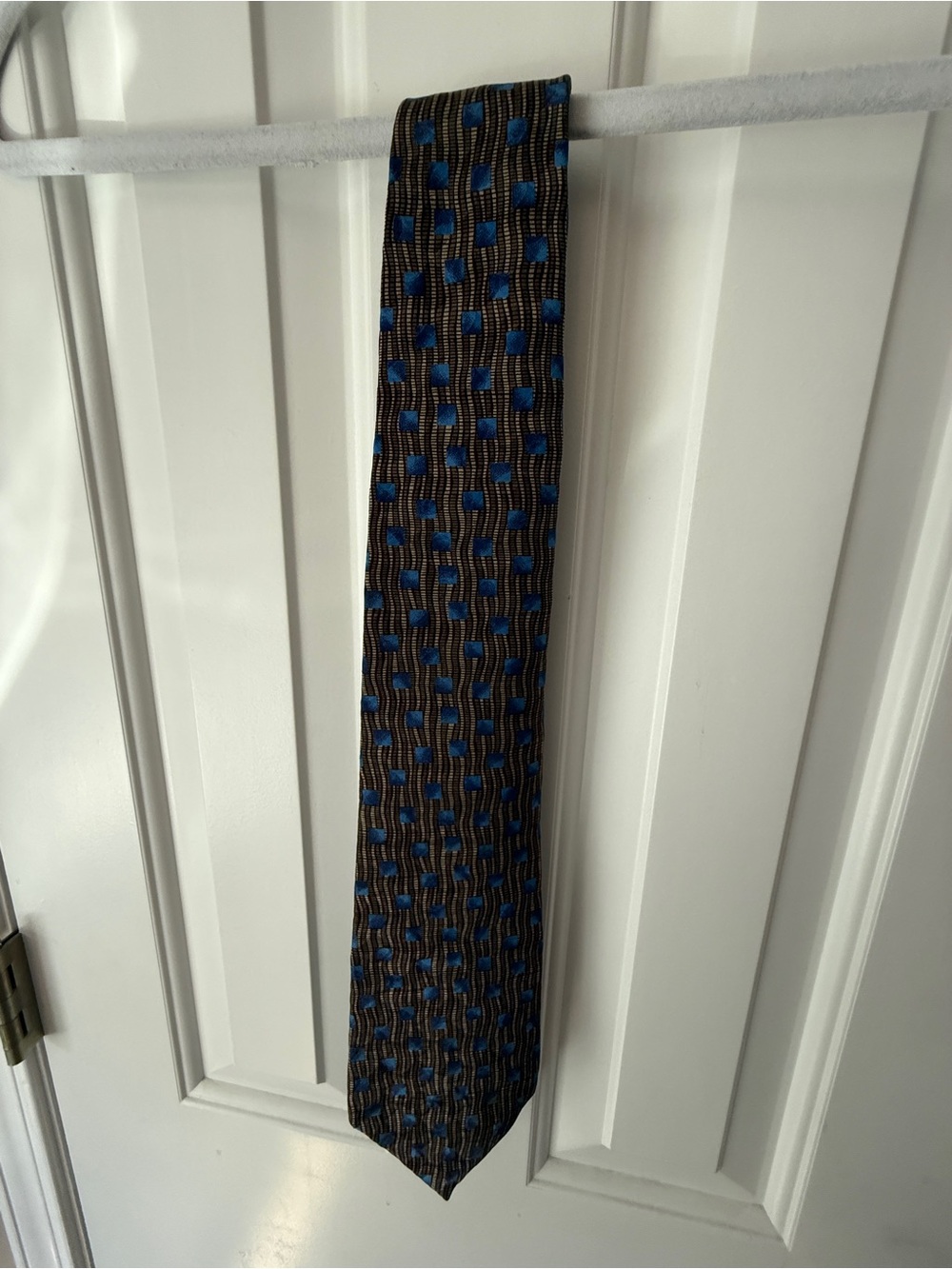 Men's Blue Dot Pattern Tie